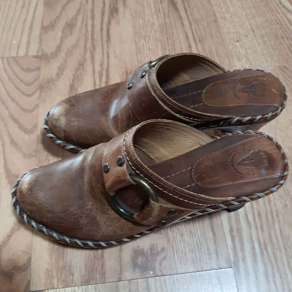 Frye clog shoes